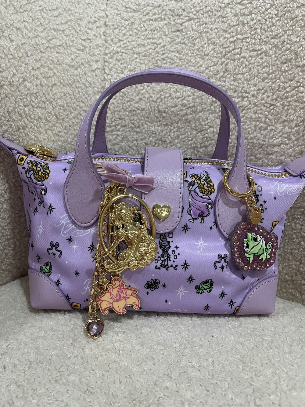 Stoney Clover Lane Disney Princess Rapunzel Charm Cluster Bag Charm Keychain